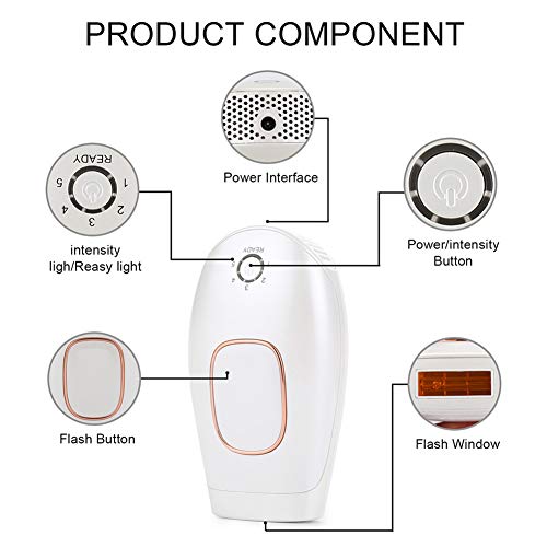 Arthur Dispositivo de depilación láser doméstico, depiladora de fotón Permanente, depiladora,Silver