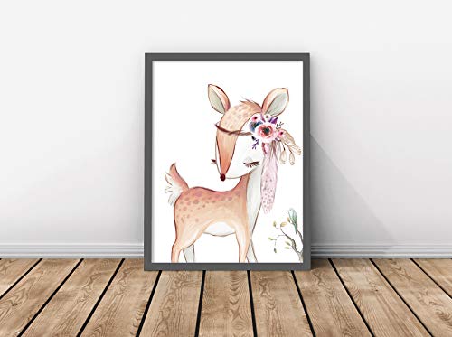 artpin® - Juego de 4 pósteres para habitación de niños - A4 imágenes para habitación de bebé - Decoración para niña P42