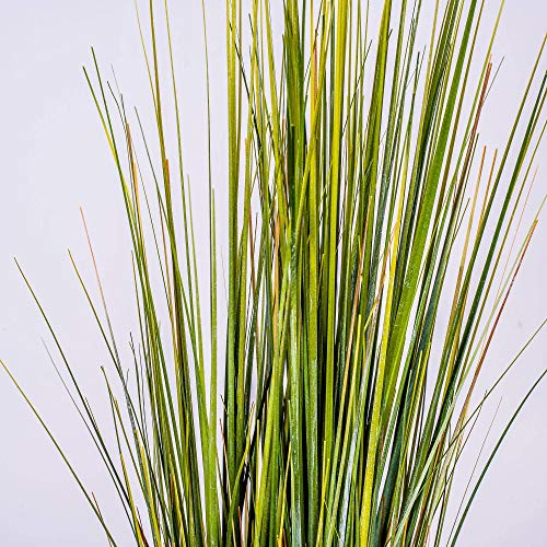 artplants.de Hierba de Junco Decorativa, Verde, 90cm - Hierba sintética - Planta Artificial