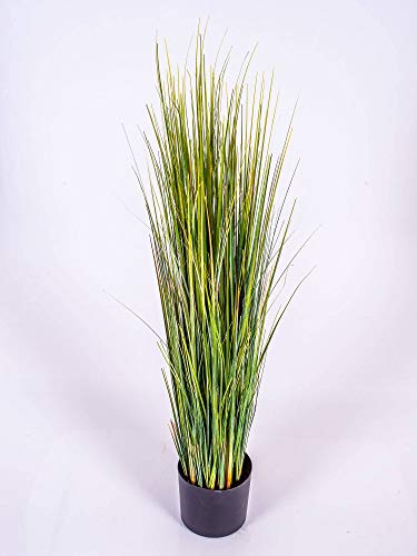 artplants.de Hierba de Junco Decorativa, Verde, 90cm - Hierba sintética - Planta Artificial
