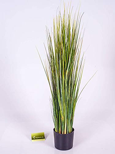 artplants.de Hierba de Junco Decorativa, Verde, 90cm - Hierba sintética - Planta Artificial