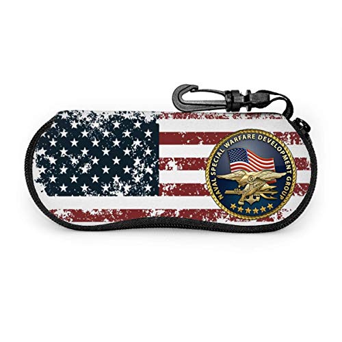 Arvolas Estuches para anteojos con mosquetón, estuche blando para gafas de sol del grupo de desarrollo de guerra especial naval