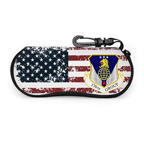 Arvolas Estuches para anteojos del grupo 170 con mosquetón, estuche blando para gafas de sol con cremallera de neopreno portátil ultraligero