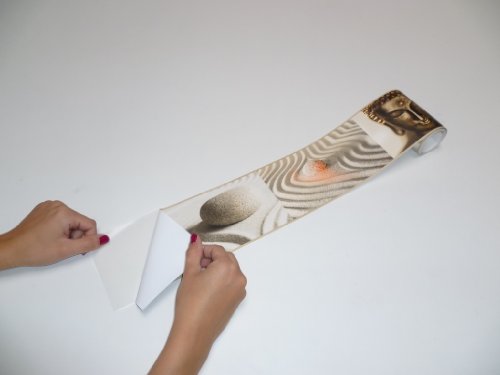 A.S. Création cenefa autoadhesivo Stick Ups beige marrón crema 5,00 m x 0,10 m 905710