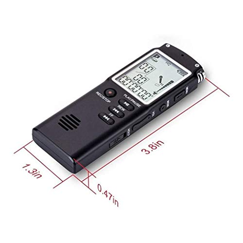 ASDFGH Grabadora de Voz Digital Grabadora Digital de Voz Activado por Voz Grabadora de 32G con WAV MP3 Player 96 Horas HD USB dictáfono for la Conferencia Grabación de Notas de reunión