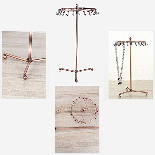 Asdomo - Soporte de Metal para Joyas, para Collares, Pendientes, gargantillas, Pulseras, Pendientes, Organizador de aretes, Gran Idea de Regalo, decoración de tocador, Paraguas Negro, 29x20cm