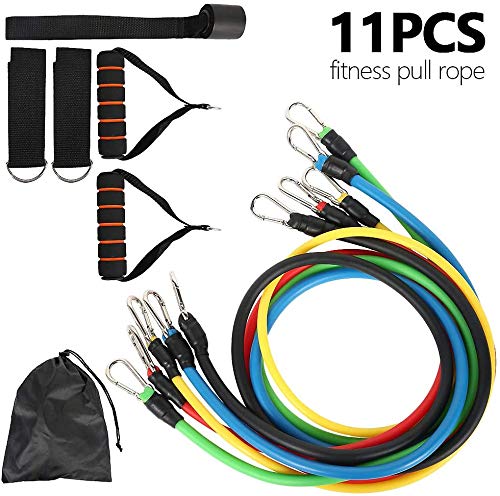 ASEDRF Las Bandas de Resistencia Bandas Conjunto elástico Fit Simplificar Resistencia de Bucle Ejercicio con 5 Aptitud Tubos adecuados para el Yoga Inicio Ejercicio de Entrenamiento