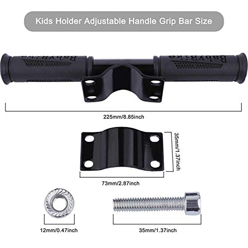 ASEOK Scooter Manillar para niños Barra de Agarre Ajustable Holder Seguro Kids Barandilla para Xiaomi M365 Scooter (Negro)