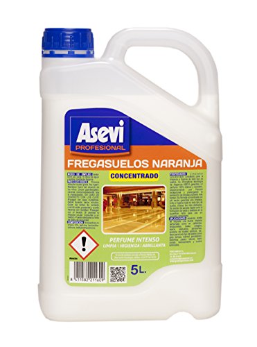 Asevi Profesional 21160 - Fregasuelos naranja concentrado, 5 l, pH neutro