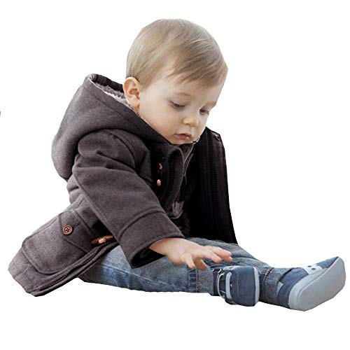 ASHOP Ropa Bebe, Abrigo Bebe niña Invierno Chaqueta Tops (Gris,2-3años)