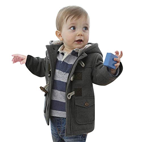 ASHOP Ropa Bebe, Abrigo Bebe niña Invierno Chaqueta Tops (Gris,2-3años)