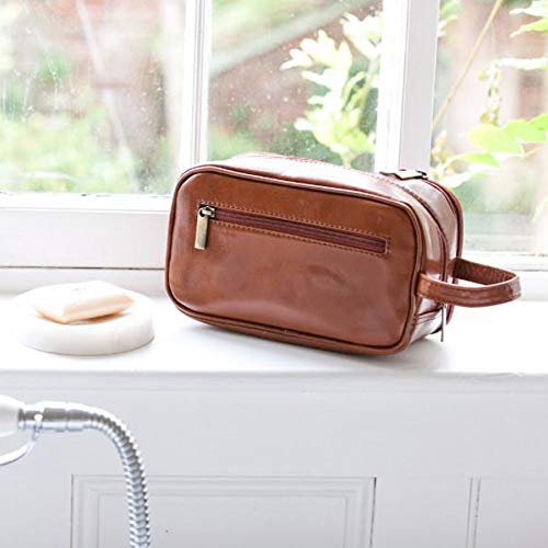 ASHWOOD - Bolso Neceser/Bolsa de Aseo para Hombre - Cuero - Negro
