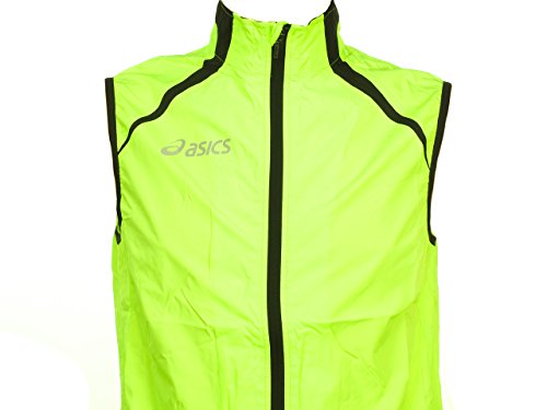 Asics - Chaleco fluorescente de seguridad, color amarillo, 17709-S, amarillo, S