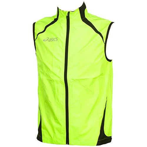 Asics - Chaleco fluorescente de seguridad, color amarillo, 17709-S, amarillo, S
