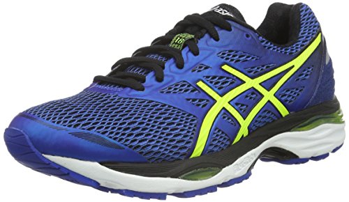 Asics Gel-Cumulus 18, Zapatillas de Running para Hombre, Azul (Blue/Yellow), 40.5 EU