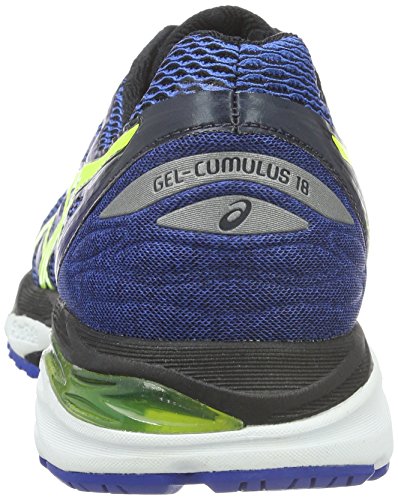 Asics Gel-Cumulus 18, Zapatillas de Running para Hombre, Azul (Blue/Yellow), 40.5 EU