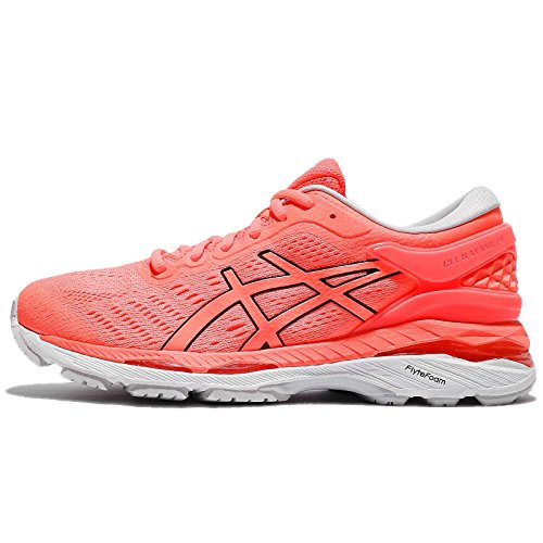 Asics Gel-Kayano 24, Zapatillas de Running para Mujer, Rosa (Flash Coral/Black/White), 38 EU