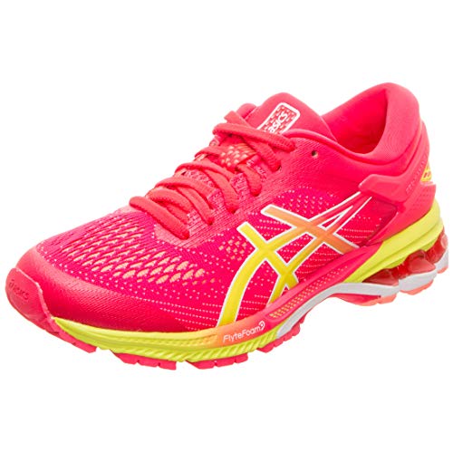 Asics Gel-Kayano 26, Zapatillas de Running para Mujer, Rosa (Laser Pink/Sour Yuzu 700), 39 EU