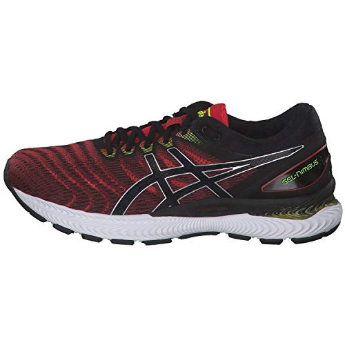 Asics Gel-Nimbus 22, Running Shoe para Hombre, Clásico Rojo/Negro, 44.5 EU