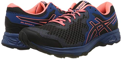 Asics Gel-Sonoma 4, Zapatillas de Running para Mujer, Negro (Black/Sun Coral 003), 39 EU