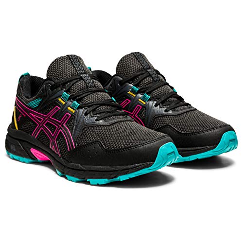 ASICS Gel-Venture 8, Zapatillas de Running para Mujer, Color Negro y Rosa, 37.5 EU