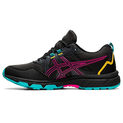 ASICS Gel-Venture 8, Zapatillas de Running para Mujer, Color Negro y Rosa, 37.5 EU