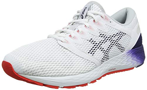 Asics Roadhawk FF 2, Zapatillas de Running para Hombre, Blanco (White/Peacoat 020), 42.5 EU