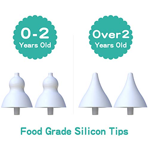 Aspirador Nasal Eléctrico Recargable USB para Bebés - Limpiador de Nariz para Recién Nacidos y Niños con 4 Puntas (2 Tamaños Diferentes) y 3 Fuerzas de Succión Ajustables - Música Maravillosa