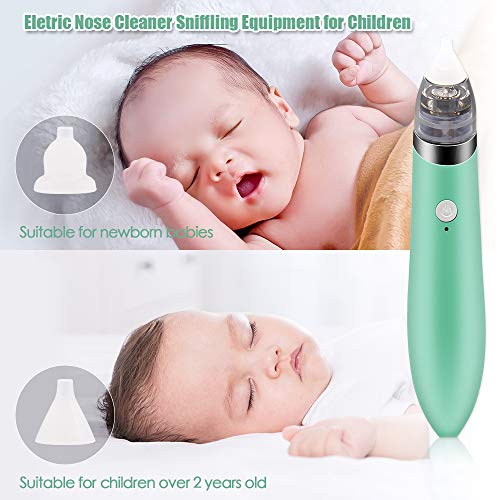 Aspirador Nasal para bebés, Aspiradores Nasales, Aspirador de Nasal Eléctrico, Pantalla LCD de carga USB con 5 niveles de succión 2 tamaños Puntas de silicona, Portátil aspirador nasal para recién