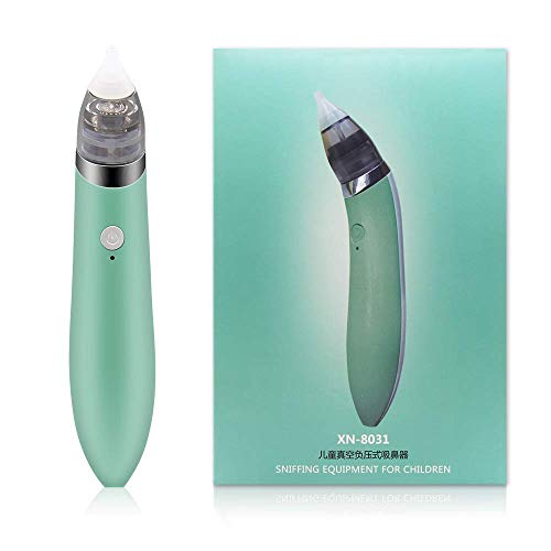 Aspirador Nasal para bebés, Aspiradores Nasales, Aspirador de Nasal Eléctrico, Pantalla LCD de carga USB con 5 niveles de succión 2 tamaños Puntas de silicona, Portátil aspirador nasal para recién