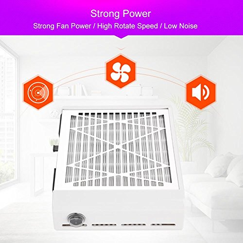 Aspirador polvo de uñas 40W, Máquina de Colector de Polvo de Succión de Alta Potencia, Uñas, Ventilador, Equipo Profesional de Arte de Pedicura, Manicura