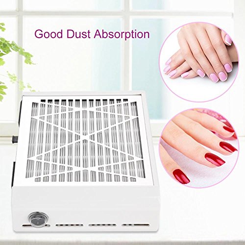 Aspirador polvo de uñas 40W, Máquina de Colector de Polvo de Succión de Alta Potencia, Uñas, Ventilador, Equipo Profesional de Arte de Pedicura, Manicura