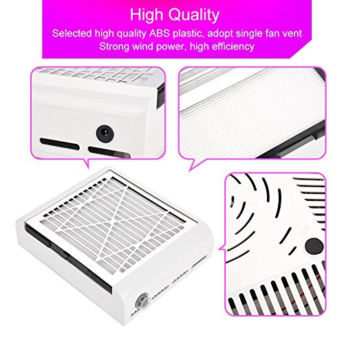 Aspirador polvo de uñas 40W, Máquina de Colector de Polvo de Succión de Alta Potencia, Uñas, Ventilador, Equipo Profesional de Arte de Pedicura, Manicura