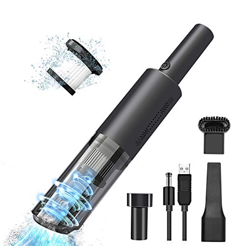 Aspiradora de Mano, 6000PA Aspirador de Mano Sin Cable Puede Purificar el Aire, 25 Minutos de Duración de la Batería Aspirador Coche, Filtro HEAP Reutilizable, Adecuado Para el Hogar, la Oficina, Auto