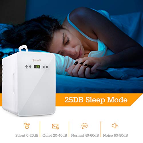 AstroAI 6L Mini Nevera Pequeña Portátil 12 V/220 V para Coche y Casa, Tanto en Frío Como en Calor 0-66°C Enfriamiento y calentamiento (blanco)