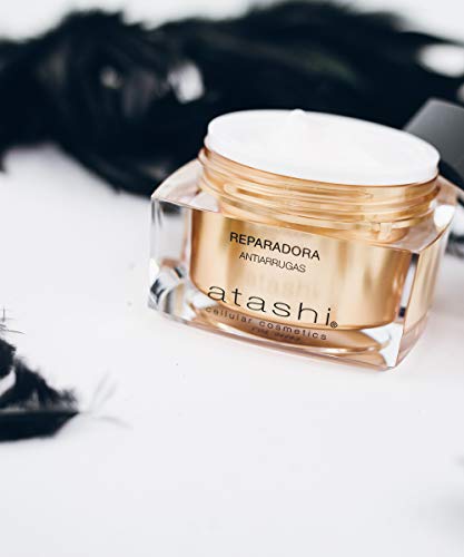 Atashi Antiedad - Crema Reparadora Antiarrugas | Reparación y Renovación | Corrige Arrugas Profundas | Efecto Botox Natural y Anti-Estrés | Ultra-hidratante | Con Retinol y Vitamina E - 50ml