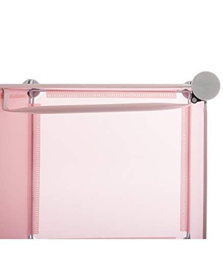 Atmosphera - Armario con almacenamiento y barra modulable para habitación infantil, 124 cm de altura, color rosa