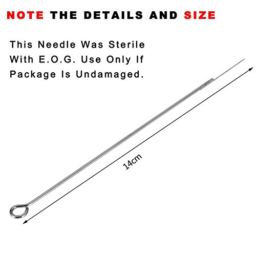 ATOMUS 100 Agujas Desechables Para Tatuaje De Acero Inoxidable Estirilizadas Para Hacer LíNeas O Sombrear (3RL, 5RL 7RL, 9RL, 3RS, 5RS, 7RS, 9RS, 5M1, 7M1)