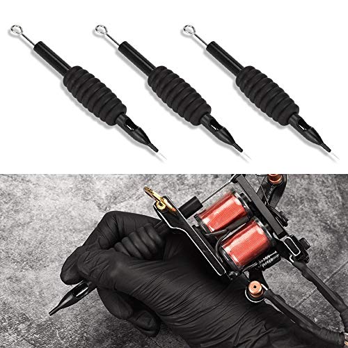 ATOMUS 50pcs Tattoo Tips Grip Kit 19mm 3RL Disposable Tattoo Needles and Silicone Tubes Grip Kit Professional Permanent Makeup Beauty Tool