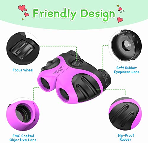 ATOPDREAM Juguetes para Niños de 4-13 Años, Regalos Niños 4 5 6 7 8 9 Años Prismaticos Niños Juegos para Años de 4-13 Años Regalos para Niños de Halloween Juguetes Niños 4-13 Años (Púrpura)