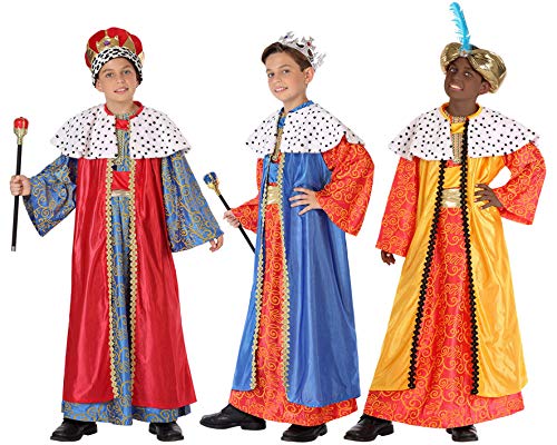 Atosa-32132 Atosa-32132-Disfraz Rey Mago niño infantil-talla color SURTIDO-Navidad, multicolor, 5 a 6 años (32132)
