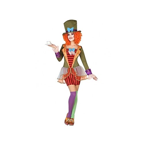 Atosa-38657 Disfraz Sombrerera Loca, Multicolor, M-L (38657)