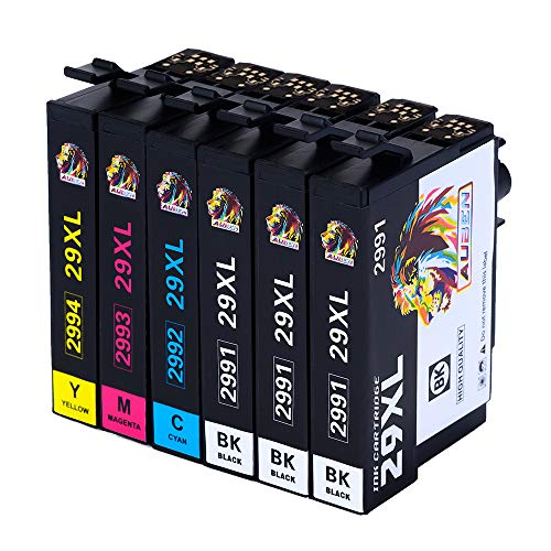 AUBEN 29XL para Epson 29 Cartuchos de Tinta 6 Compatibles con Epson Expression Home XP-255 XP-245 XP-342 XP-442 XP-235 XP-257 XP-345 XP-332 XP-247 XP-445 XP-432 XP-335 XP-435 XP-352 XP-355 XP-455