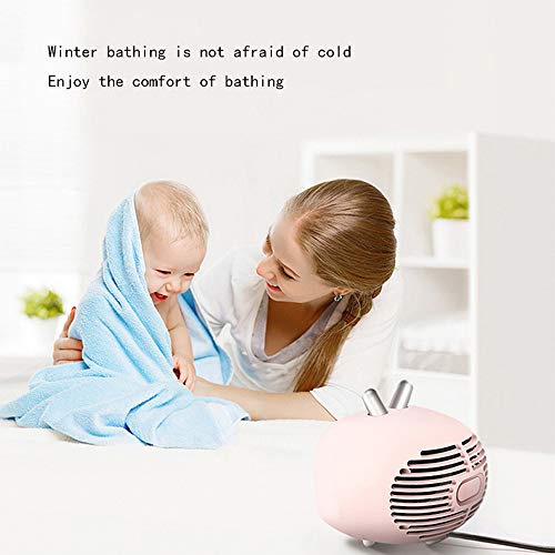 AUED Mini Calentador, Calentador portátil Espacio Tranquilo sincronización Calentador eléctrico de Ventilador de Escritorio del Calentador automático, para Office Dormitorio Baño Domésticos,Blanco