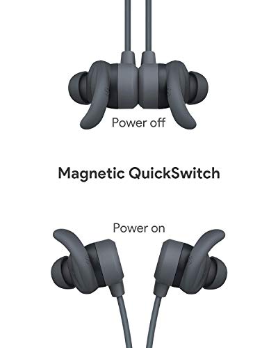 AUKEY Auriculares Bluetooth USB C, Auriculares Inalámbricos con Interruptor Inteligente, Impermeabilidad IPX6, Key Series B60, 8H de Duración de Batería, Micrófono Integrado para el Gimnasio y Correr
