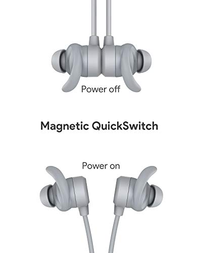 AUKEY Key Series B60 Auriculares Bluetooth con Interruptor Inteligente, Impermeabilidad IPX6, 8 Horas de Duración de Batería, Micrófono Integrado, Auriculares Inalámbricos para el Gimnasio y Correr