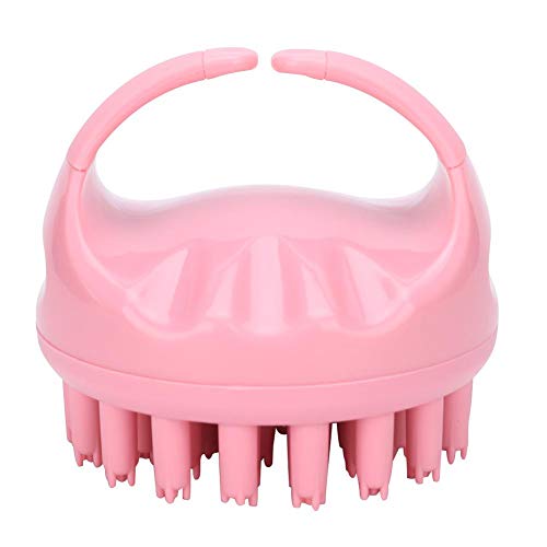 AUNMAS Cabello Masajeador del Cuero cabelludo Forma Redonda Cabeza de Mano Cuero cabelludo Cepillo de Masaje Champú para el Cabello Cepillo de Lavado con Mango(1#)