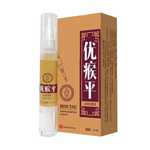 Auplew Eliminación de verrugas Eliminador de Piel de eliminación de Marcas de Nacimiento de 5 ml, Tratamiento de verrugas Líquido eliminador de verrugas