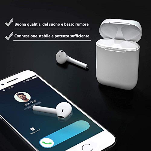 Auriculares Bluetooth 5.0 Auricular Inalámbrico Control Táctil con Graves Profundos In-Ear Auriculares Bluetooth con Caja de Carga Rápida IPX5 Impermeables,para Android/iPhone/Airpods/Samsung