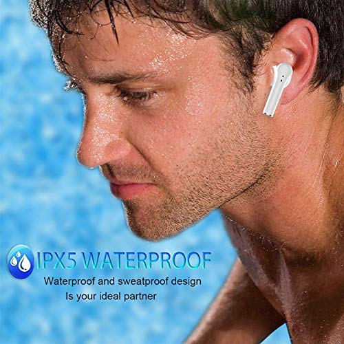 Auriculares Bluetooth 5.0 Auricular Inalámbrico Control Táctil con Graves Profundos In-Ear Auriculares Bluetooth con Caja de Carga Rápida IPX5 Impermeables,para Airpods Android iPhone Auricular